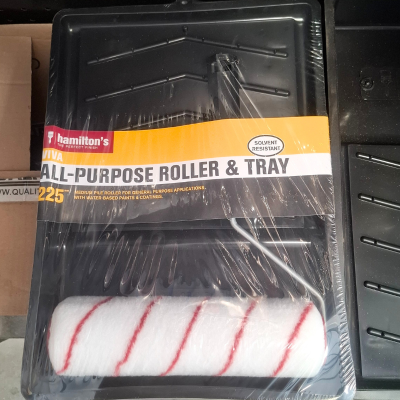 HAMILTON'S ALL-PURPOSE ROLLER & TRAY 225MM, paint roller and tray